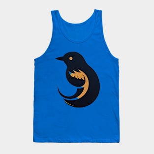 Stylized Bird Emblem Tank Top